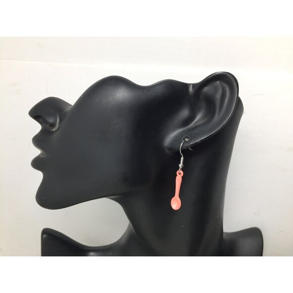 Women's Miniature Pink Spoon Earrings (no earring backs) - Picture 3 of 5